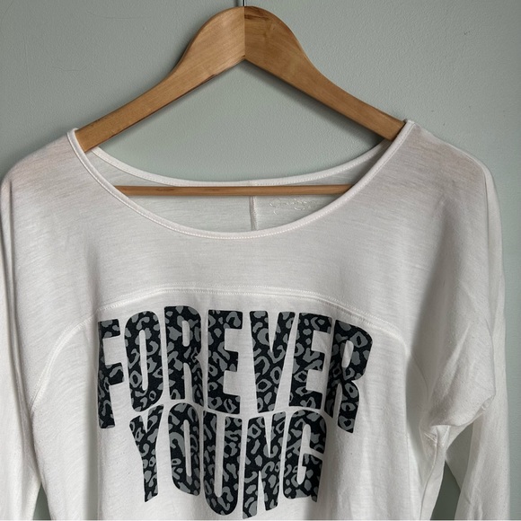 Forever Young White & Leopard Print Top From Jessica Simpson Size M - Picture 2 of 6